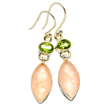 Rose Quartz Earrings handcrafted by Ana Silver Co - EARR415508