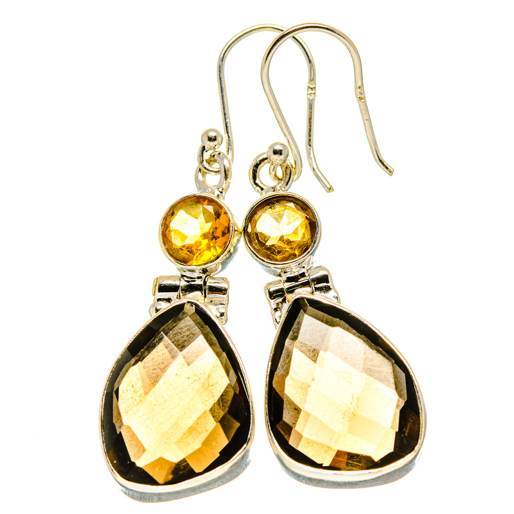 Smoky Quartz Earrings handcrafted by Ana Silver Co - EARR415516
