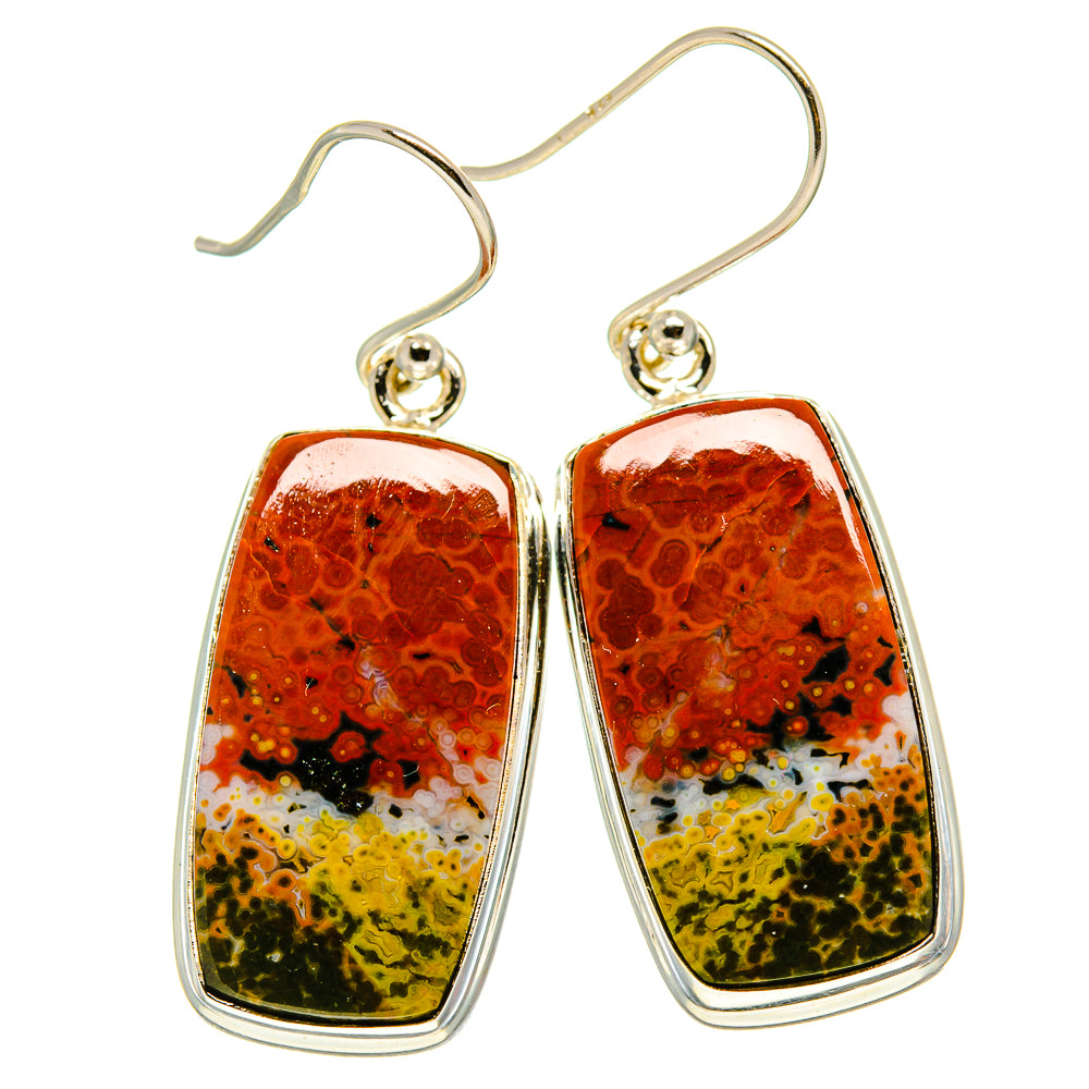 Ocean Jasper Earrings handcrafted by Ana Silver Co - EARR415521