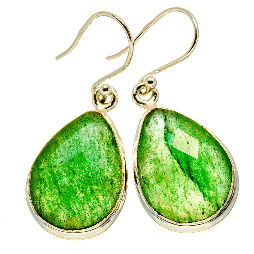Green Aventurine Earrings handcrafted by Ana Silver Co - EARR415527