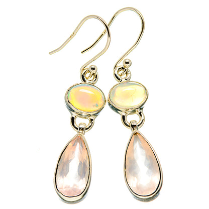 Rose Quartz Earrings handcrafted by Ana Silver Co - EARR415528
