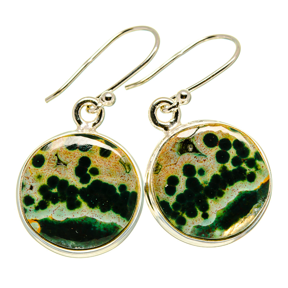Ocean Jasper Earrings handcrafted by Ana Silver Co - EARR415530