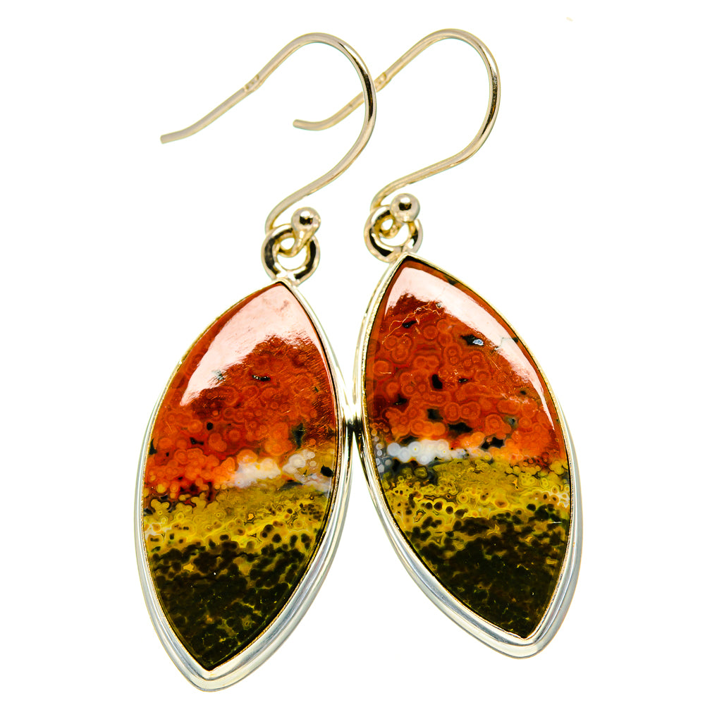Ocean Jasper Earrings handcrafted by Ana Silver Co - EARR415534