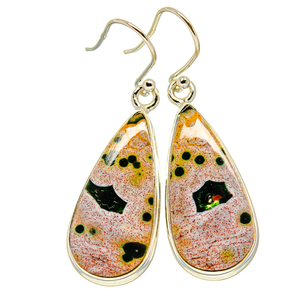 Ocean Jasper Earrings handcrafted by Ana Silver Co - EARR415543