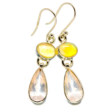 Rose Quartz Earrings handcrafted by Ana Silver Co - EARR415548