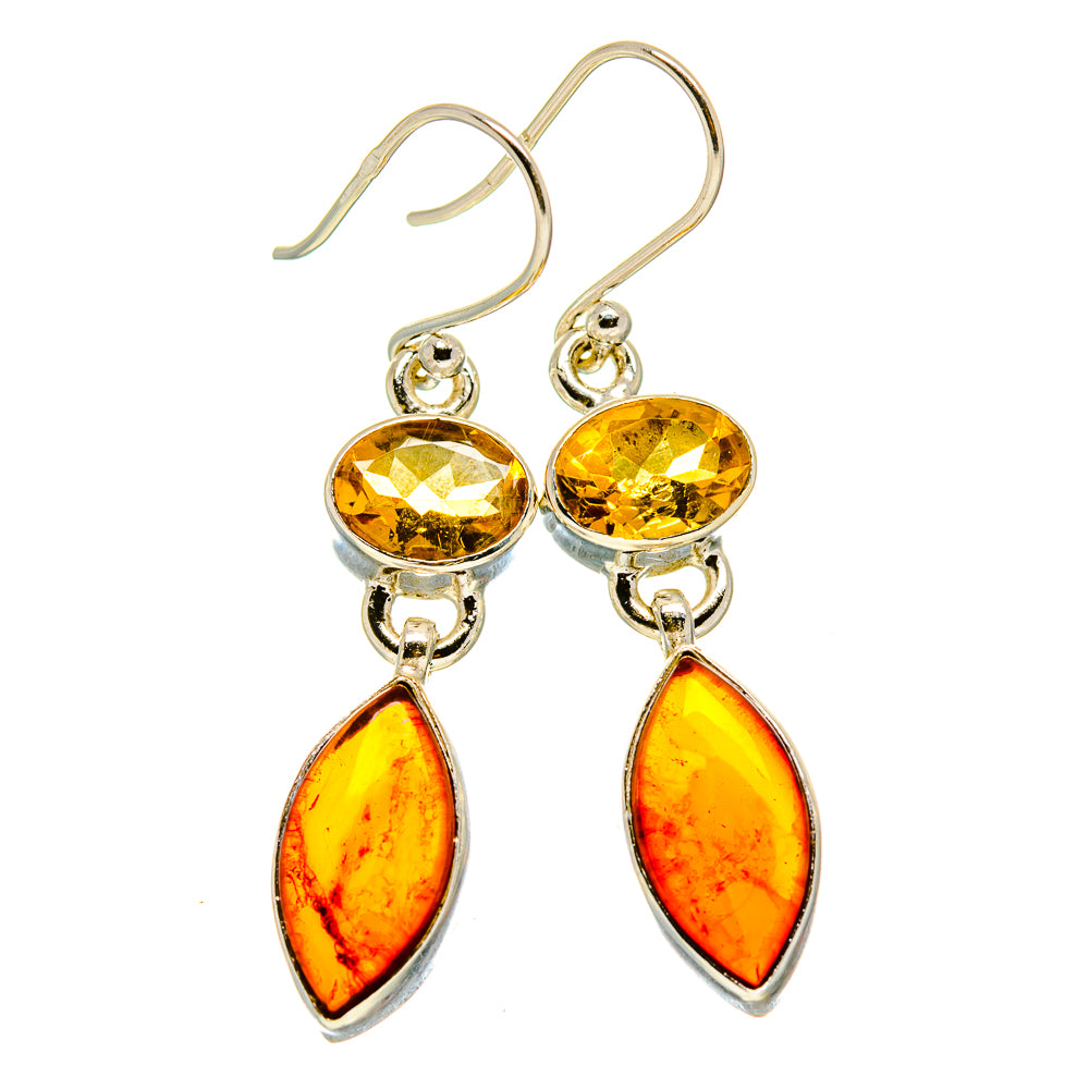 Baltic Amber Earrings handcrafted by Ana Silver Co - EARR415550