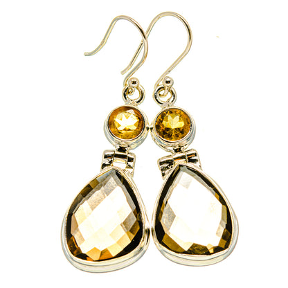 Smoky Quartz Earrings handcrafted by Ana Silver Co - EARR415556