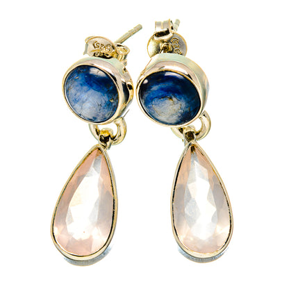 Rose Quartz Earrings handcrafted by Ana Silver Co - EARR415577