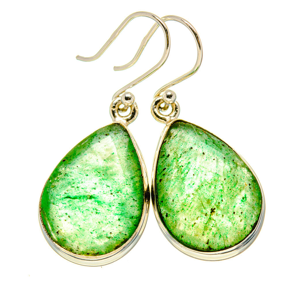 Green Aventurine Earrings handcrafted by Ana Silver Co - EARR415584