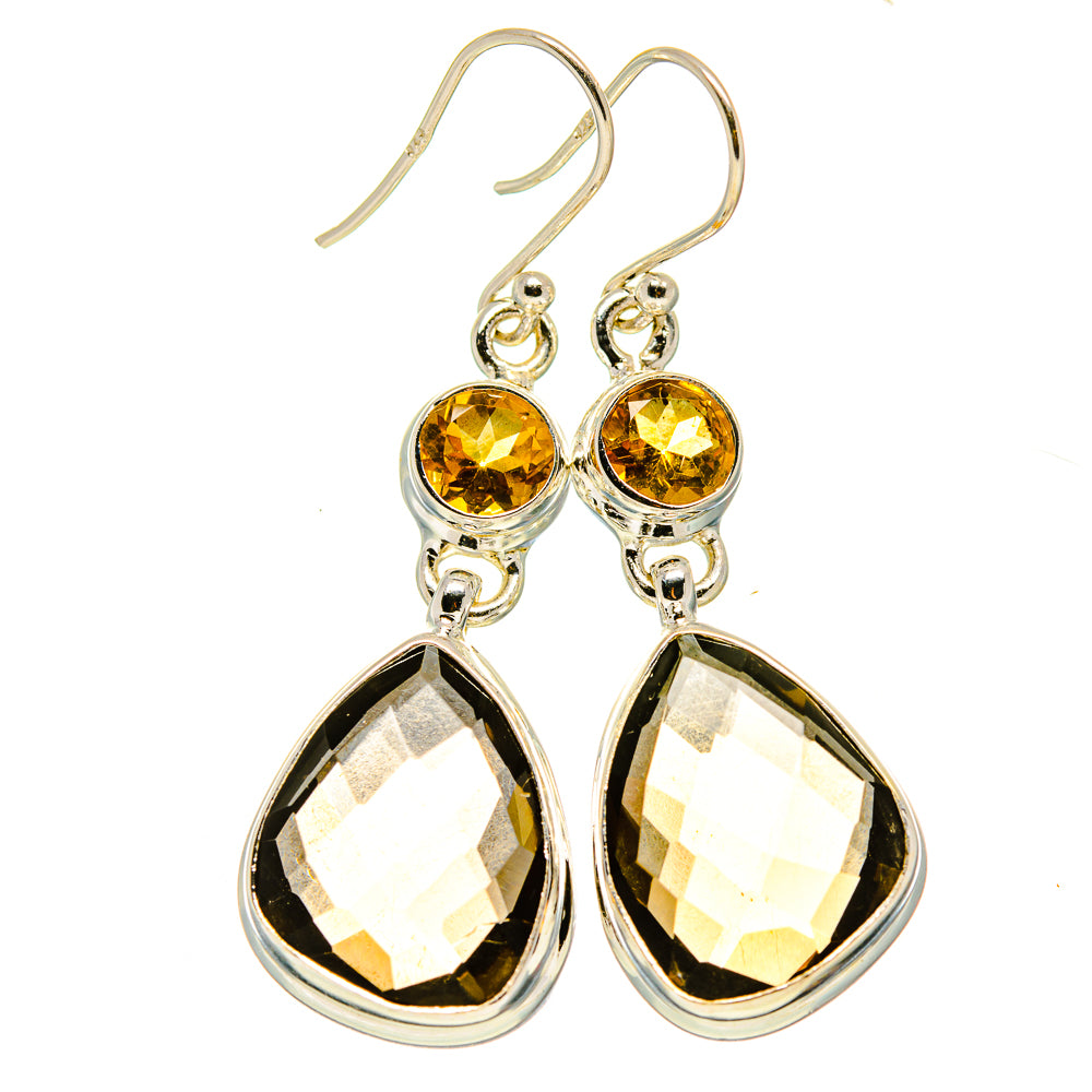 Smoky Quartz Earrings handcrafted by Ana Silver Co - EARR415599