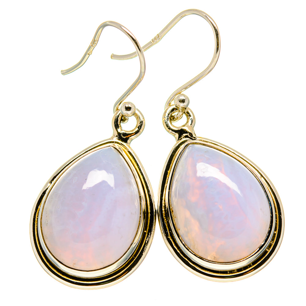 Blue Lace Agate Earrings handcrafted by Ana Silver Co - EARR415603
