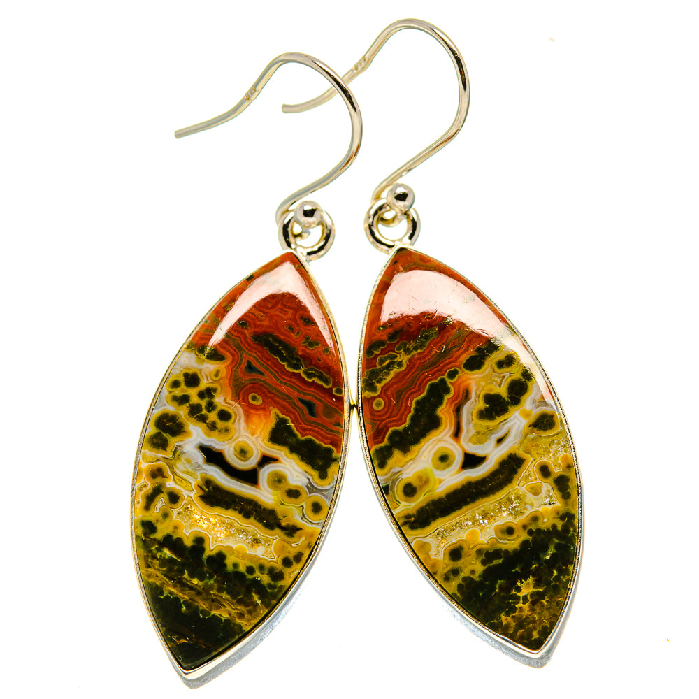 Ocean Jasper Earrings handcrafted by Ana Silver Co - EARR415608