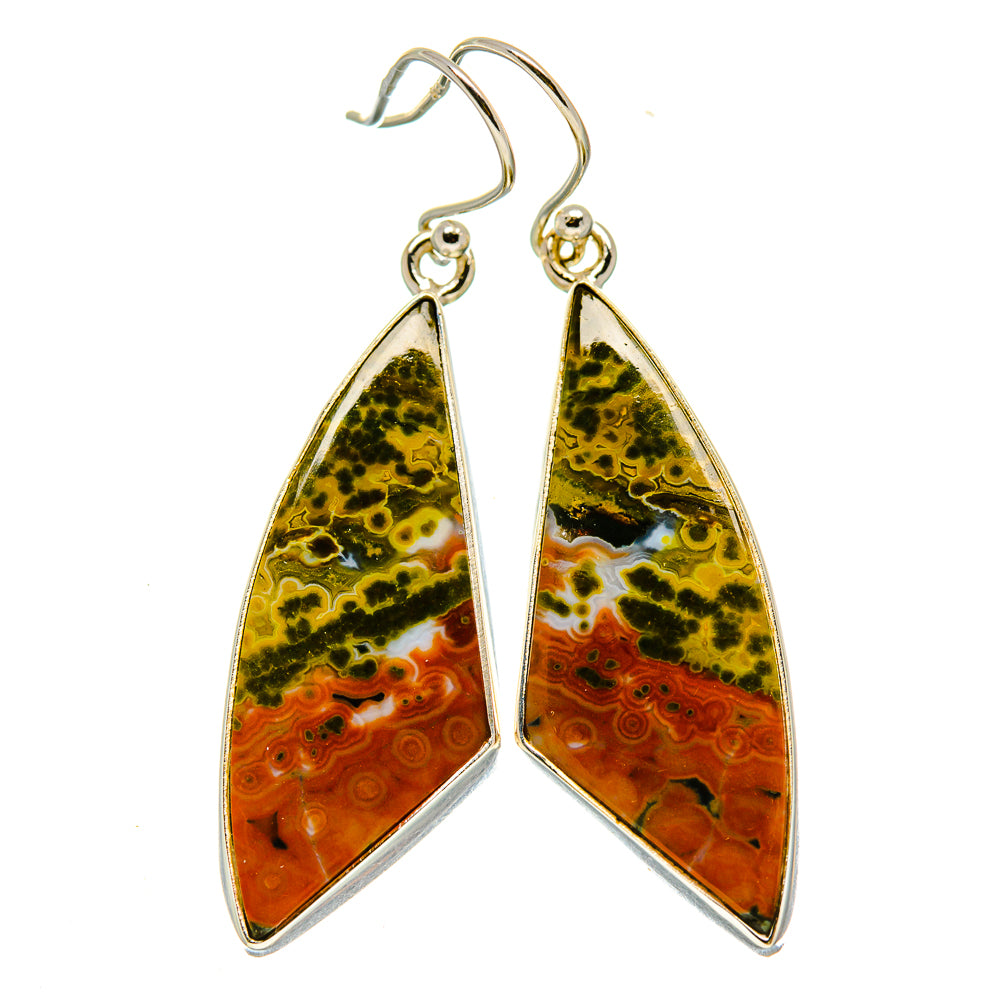 Ocean Jasper Earrings handcrafted by Ana Silver Co - EARR415612