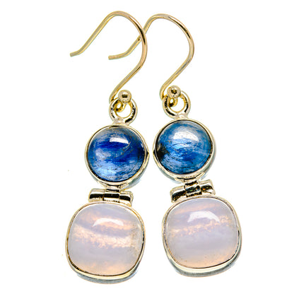 Blue Lace Agate Earrings handcrafted by Ana Silver Co - EARR415613