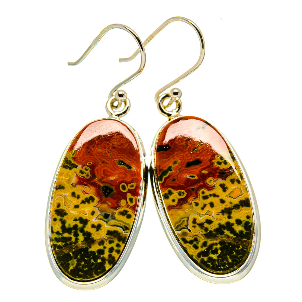Ocean Jasper Earrings handcrafted by Ana Silver Co - EARR415617