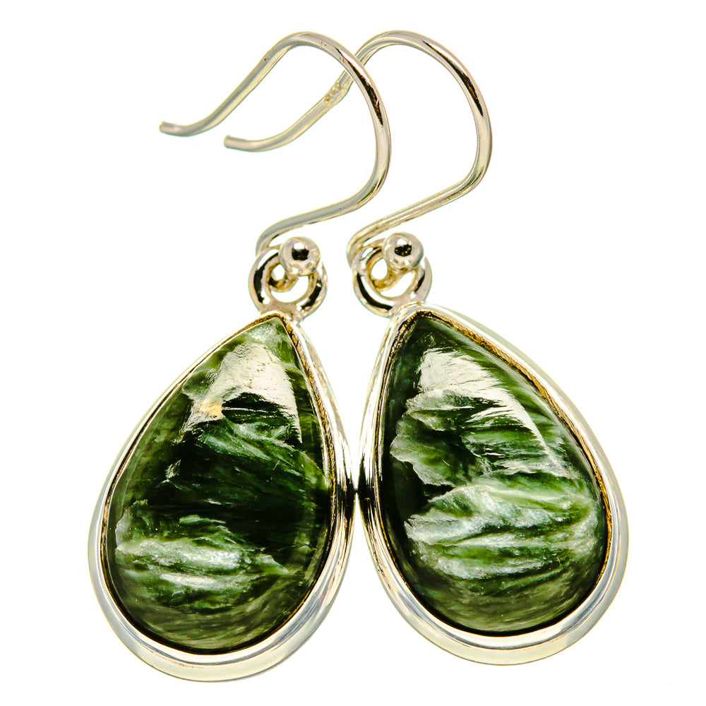 Seraphinite Earrings handcrafted by Ana Silver Co - EARR415621