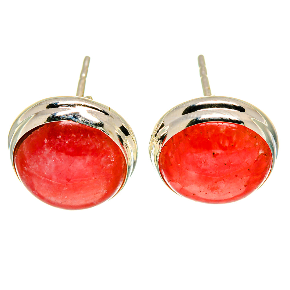 Rhodochrosite Earrings handcrafted by Ana Silver Co - EARR415642