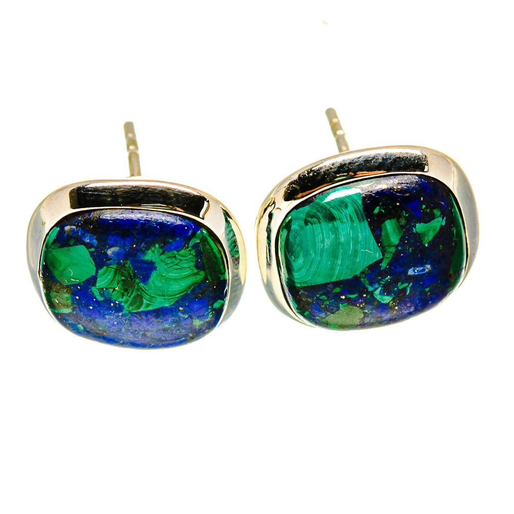 Malachite In Chrysocolla Earrings handcrafted by Ana Silver Co - EARR415643