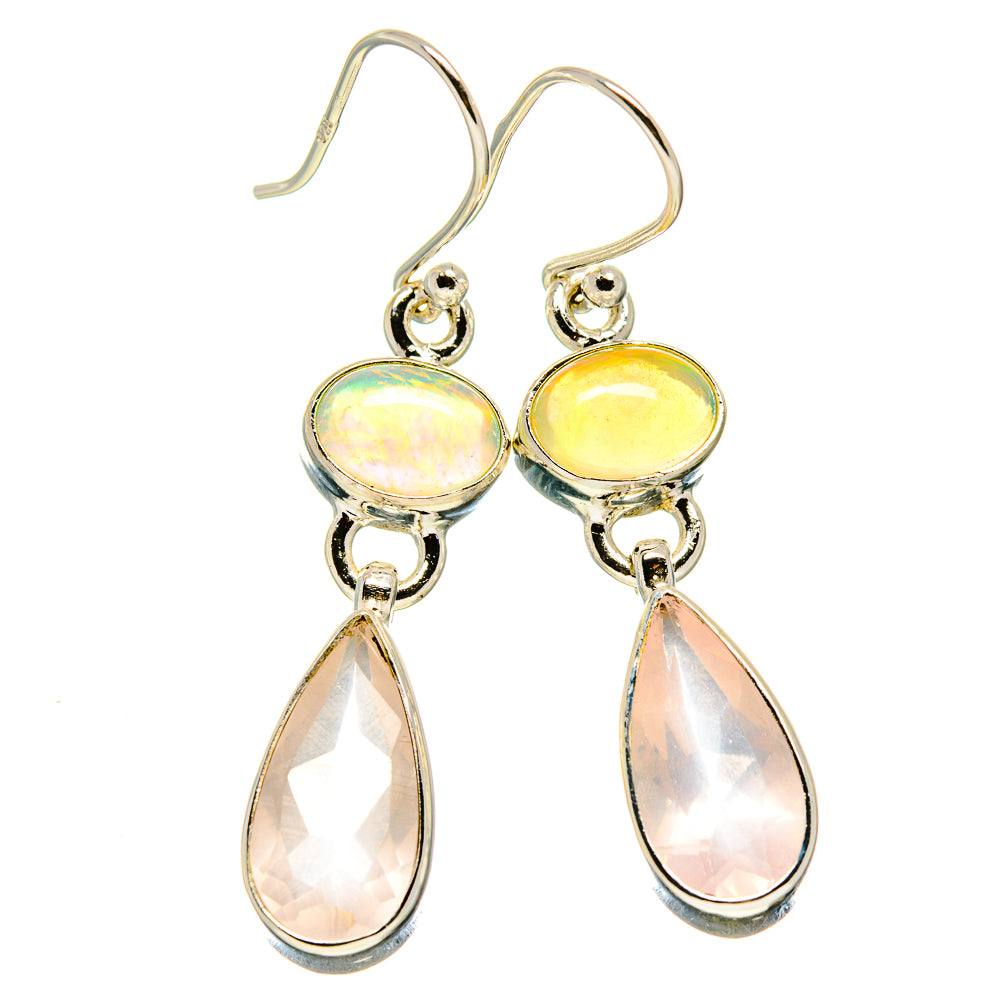 Rose Quartz Earrings handcrafted by Ana Silver Co - EARR415646