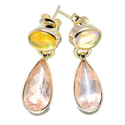 Rose Quartz Earrings handcrafted by Ana Silver Co - EARR415656