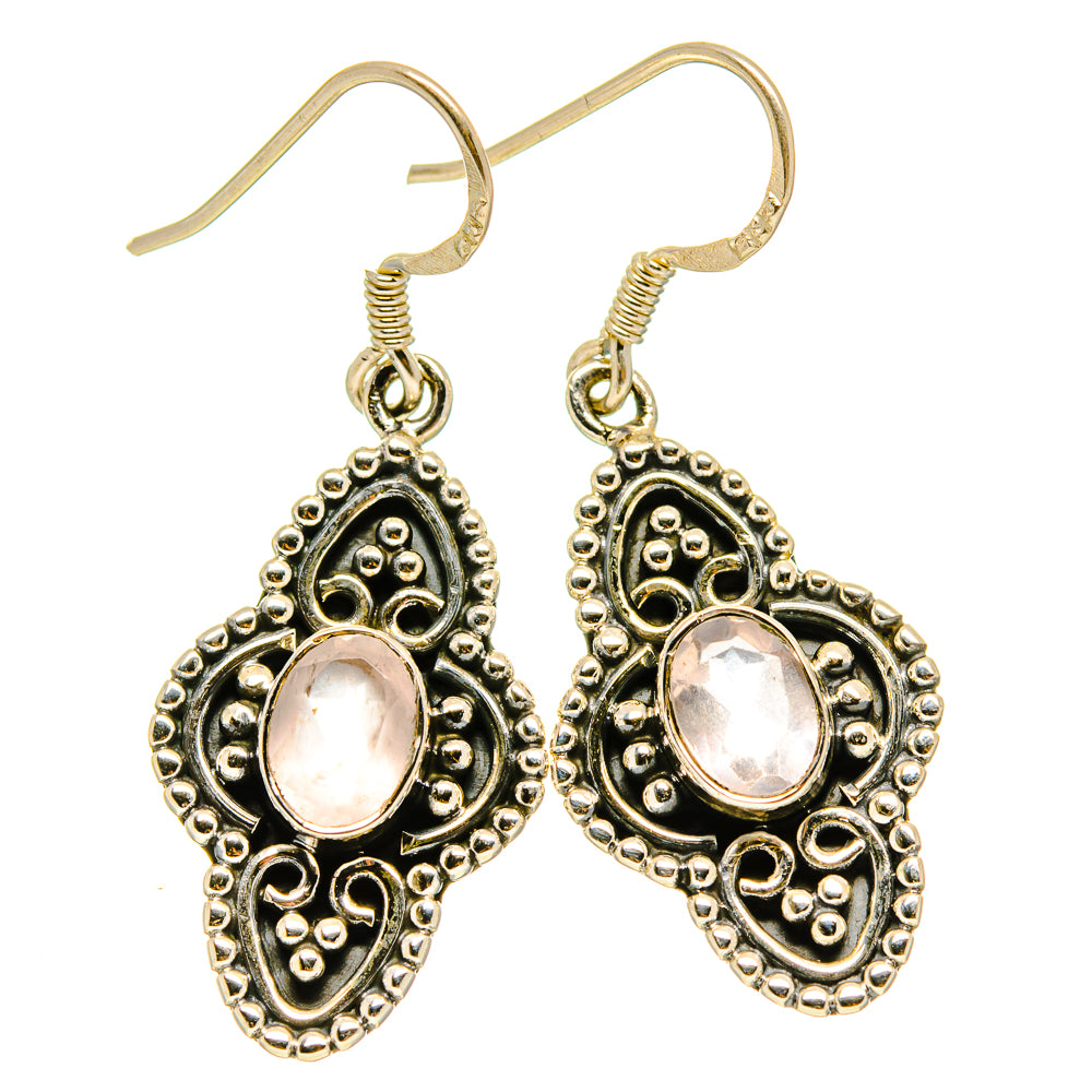 Rose Quartz Earrings handcrafted by Ana Silver Co - EARR415671