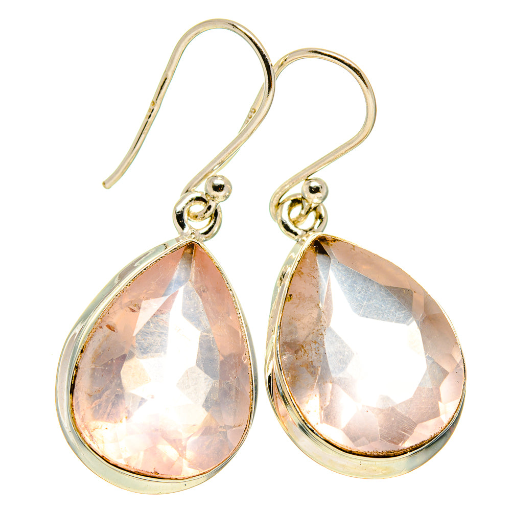 Rose Quartz Earrings handcrafted by Ana Silver Co - EARR415672