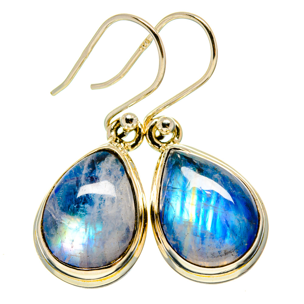 Rainbow Moonstone Earrings handcrafted by Ana Silver Co - EARR415673