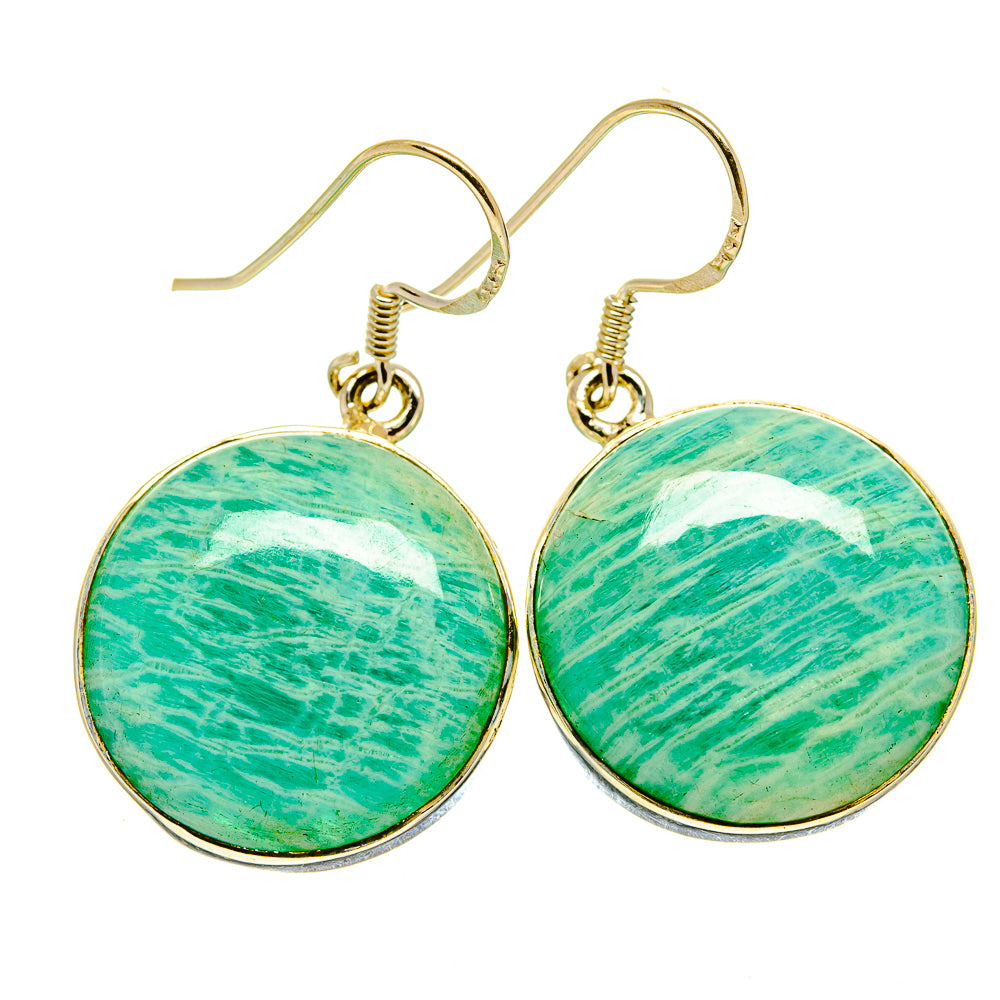Peruvian Amazonite Earrings handcrafted by Ana Silver Co - EARR415699
