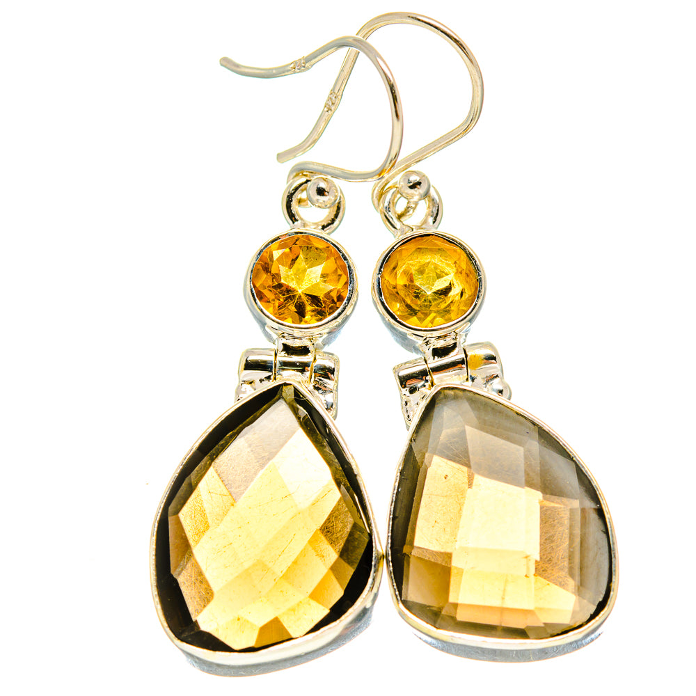 Smoky Quartz Earrings handcrafted by Ana Silver Co - EARR415740