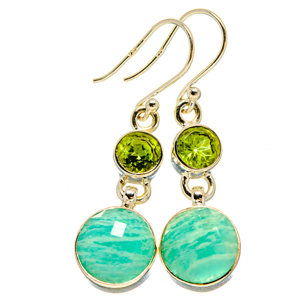 Amazonite Earrings handcrafted by Ana Silver Co - EARR415741