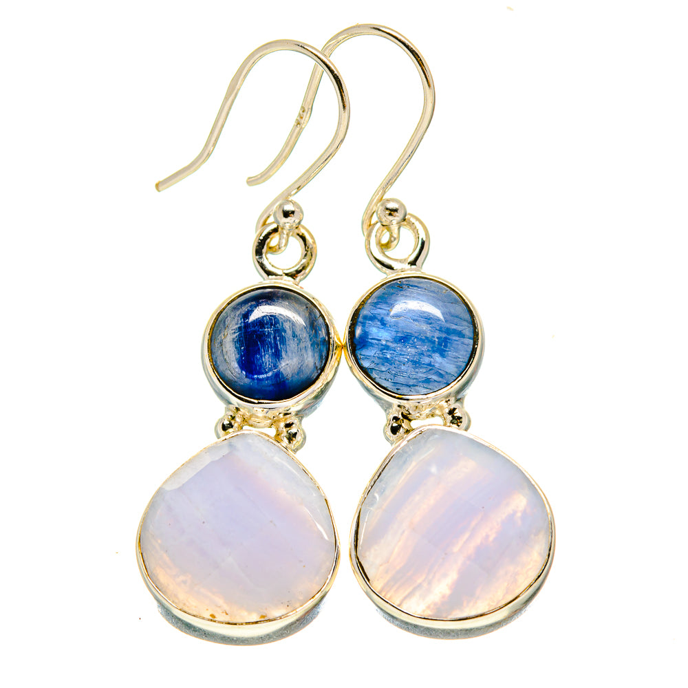 Blue Lace Agate Earrings handcrafted by Ana Silver Co - EARR415754