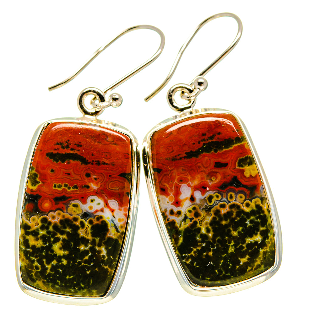 Ocean Jasper Earrings handcrafted by Ana Silver Co - EARR415756