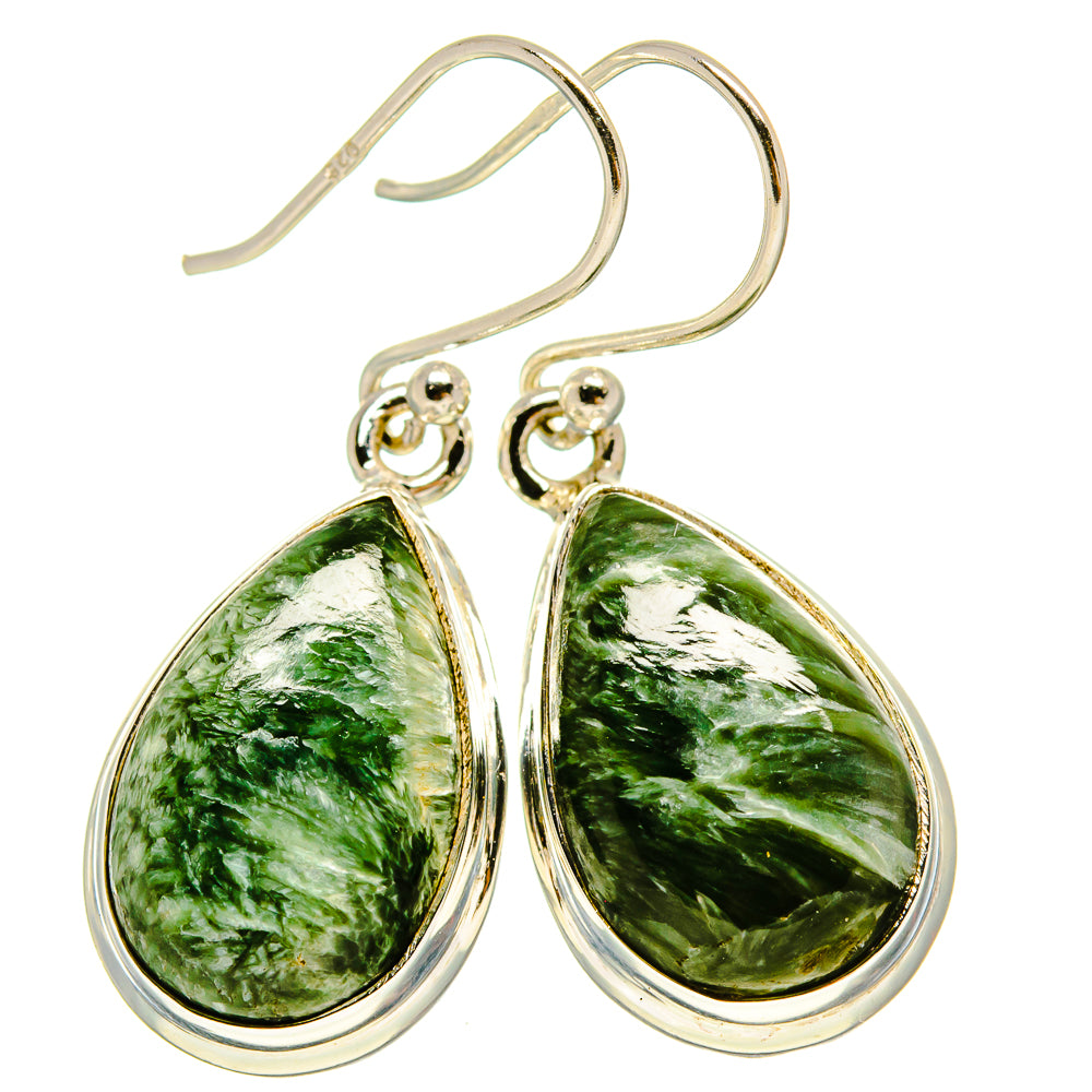 Seraphinite Earrings handcrafted by Ana Silver Co - EARR415765