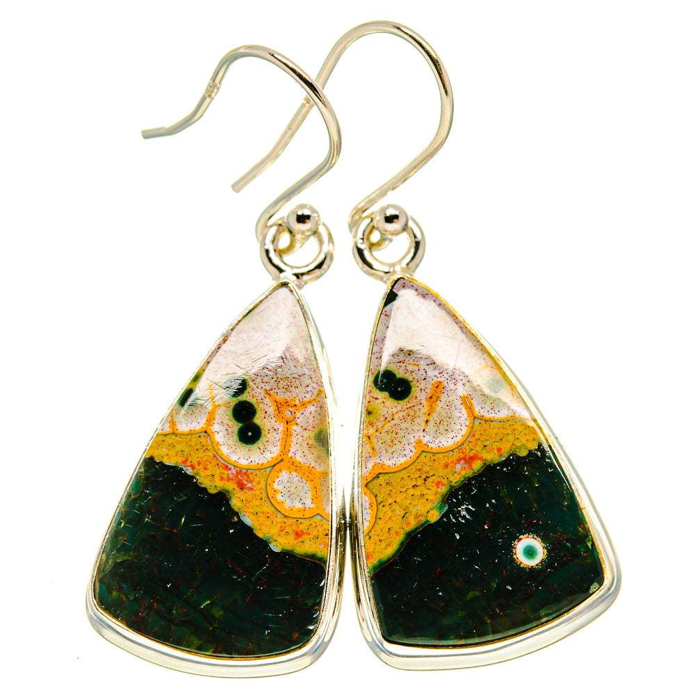 Ocean Jasper Earrings handcrafted by Ana Silver Co - EARR415771