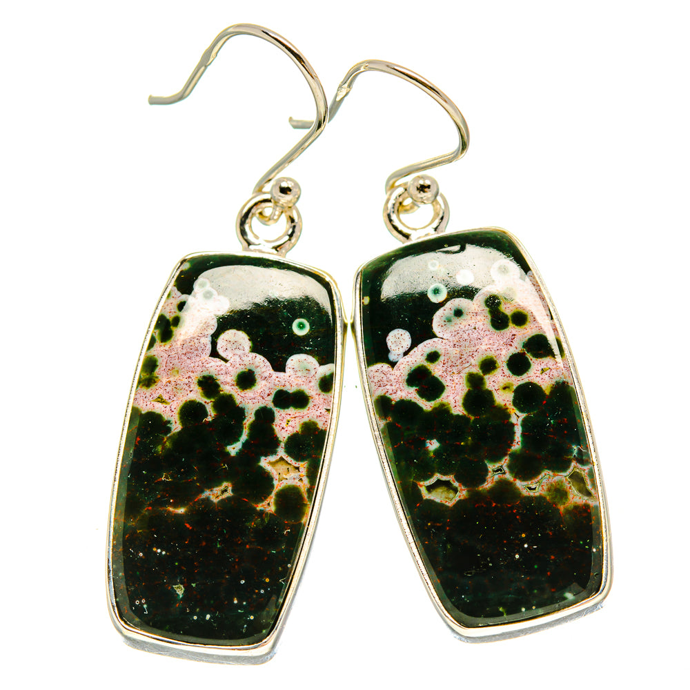 Ocean Jasper Earrings handcrafted by Ana Silver Co - EARR415785