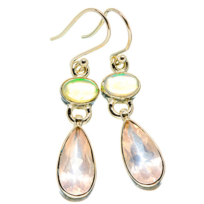 Rose Quartz Earrings handcrafted by Ana Silver Co - EARR415790