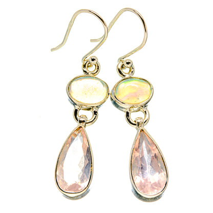 Rose Quartz Earrings handcrafted by Ana Silver Co - EARR415794