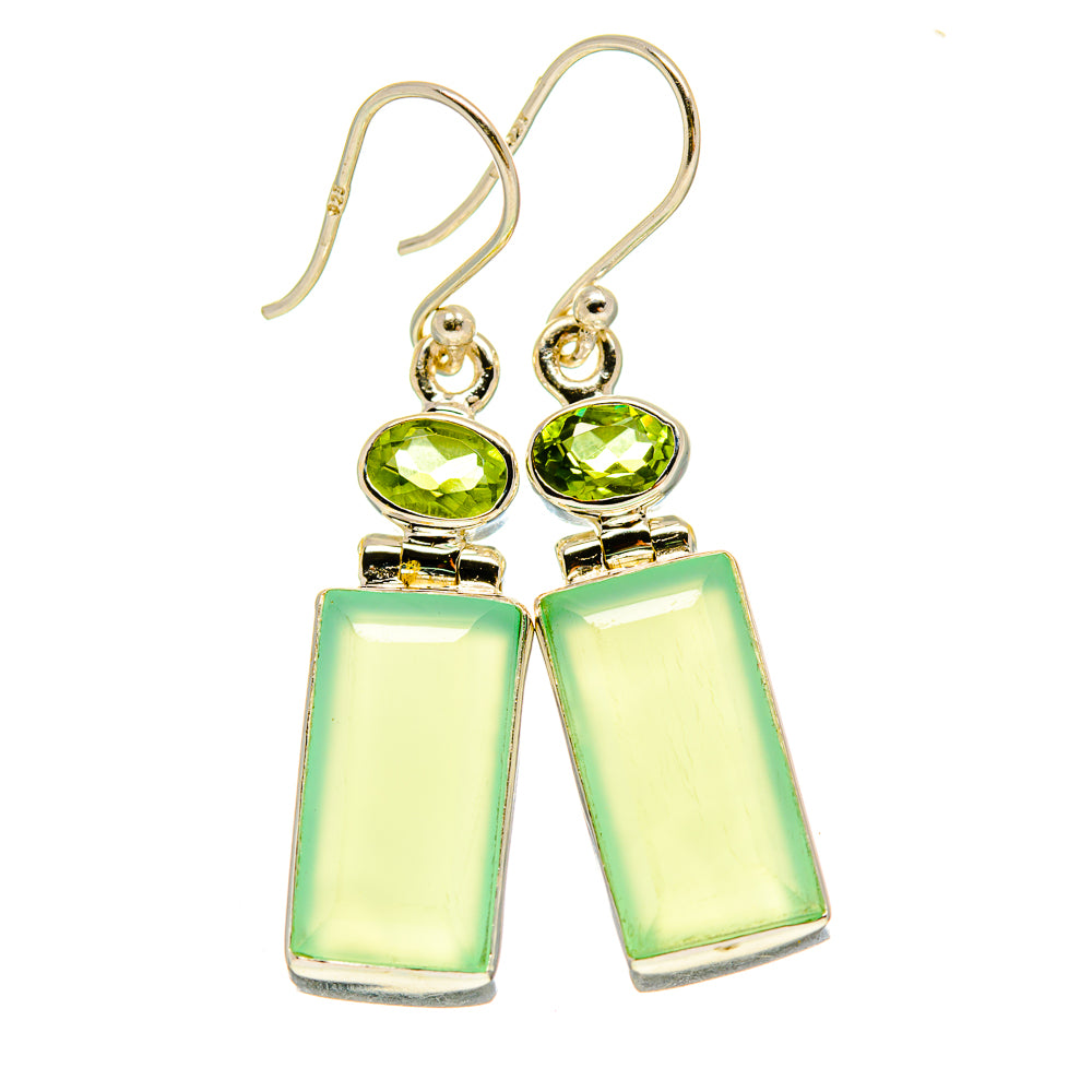 Aqua Chalcedony Earrings handcrafted by Ana Silver Co - EARR415796