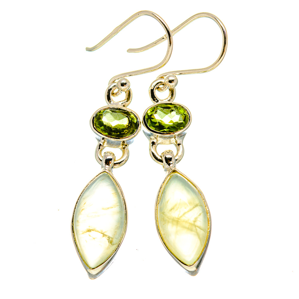 Prehnite Earrings handcrafted by Ana Silver Co - EARR415798