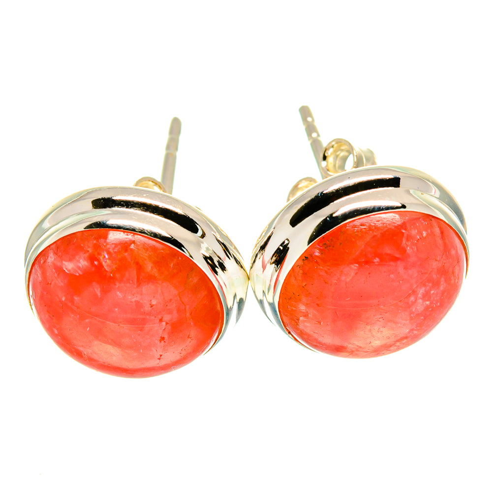 Rhodochrosite Earrings handcrafted by Ana Silver Co - EARR415800