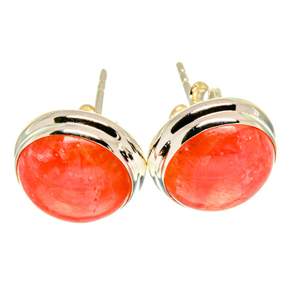 Rhodochrosite Earrings handcrafted by Ana Silver Co - EARR415800