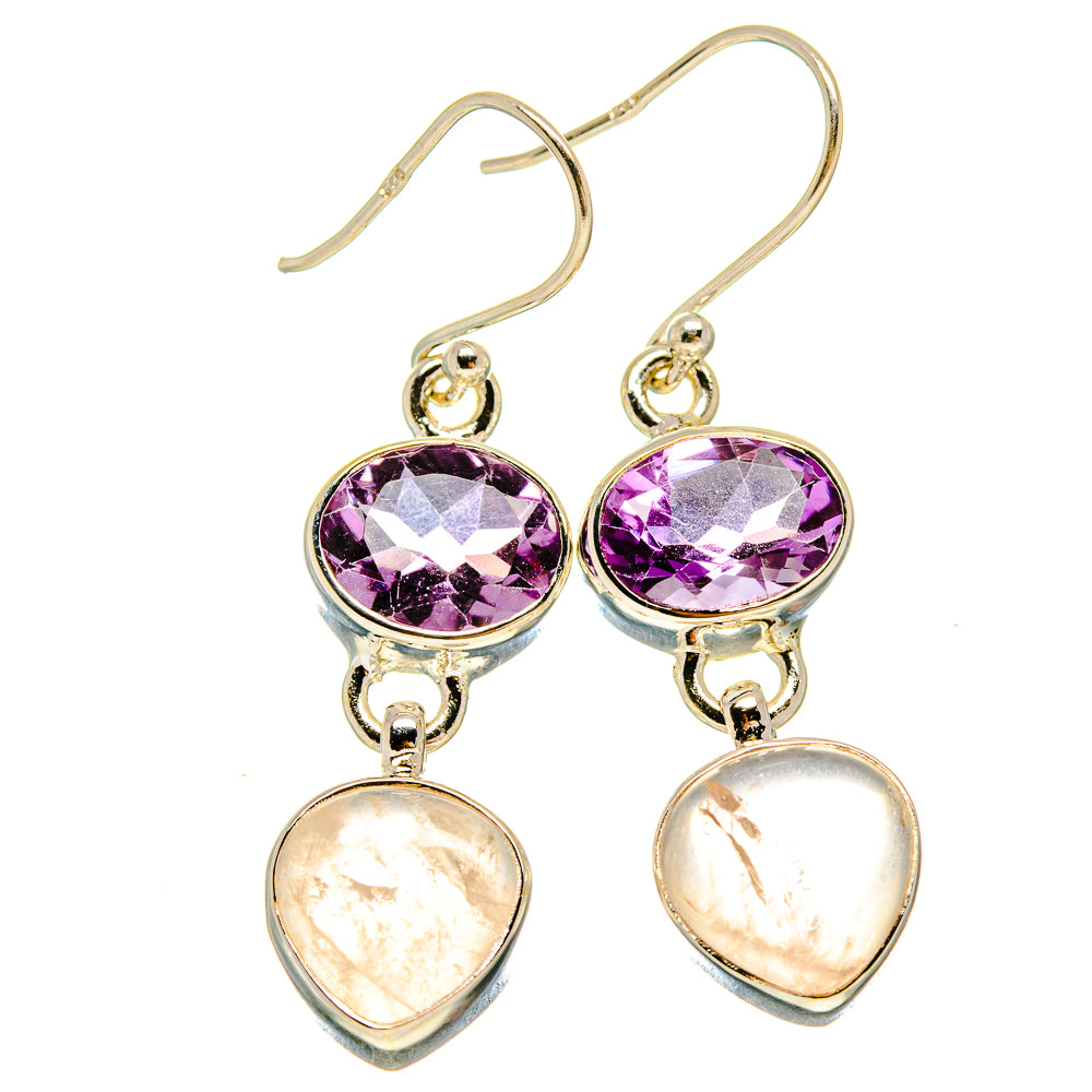 Rose Quartz Earrings handcrafted by Ana Silver Co - EARR415808