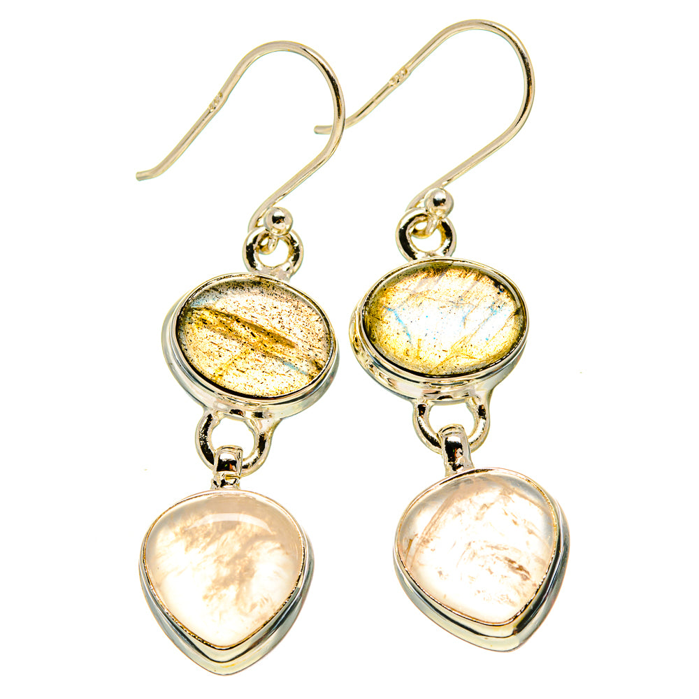 Rainbow Moonstone Earrings handcrafted by Ana Silver Co - EARR415810