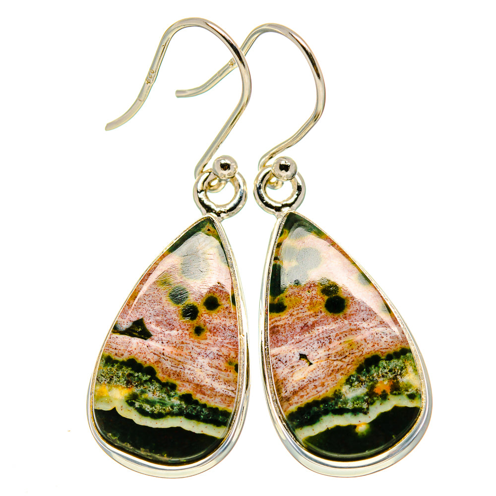 Ocean Jasper Earrings handcrafted by Ana Silver Co - EARR415823
