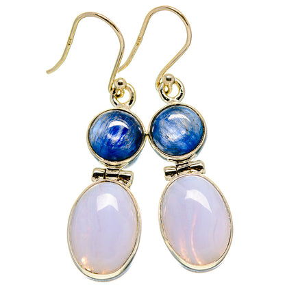 Blue Lace Agate Earrings handcrafted by Ana Silver Co - EARR415826