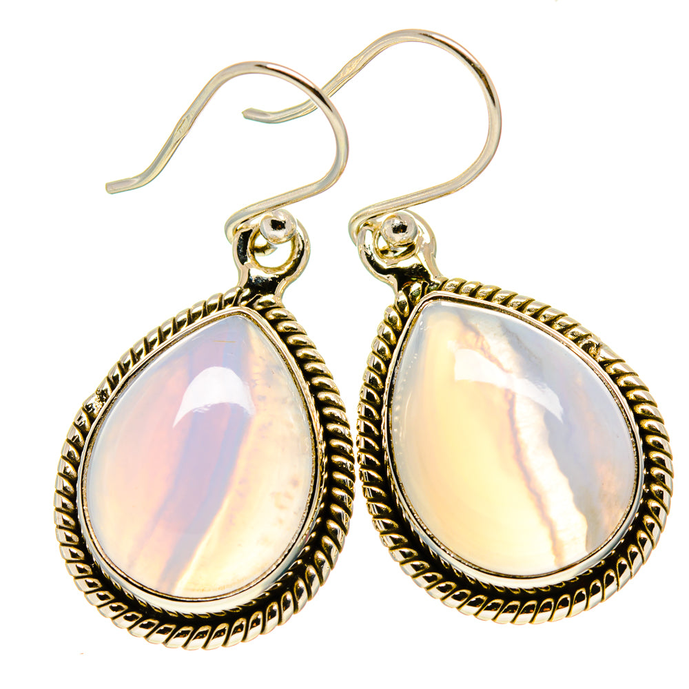 Blue Lace Agate Earrings handcrafted by Ana Silver Co - EARR415828