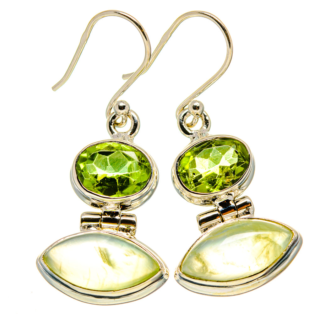 Prehnite Earrings handcrafted by Ana Silver Co - EARR415831