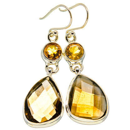 Smoky Quartz Earrings handcrafted by Ana Silver Co - EARR415833