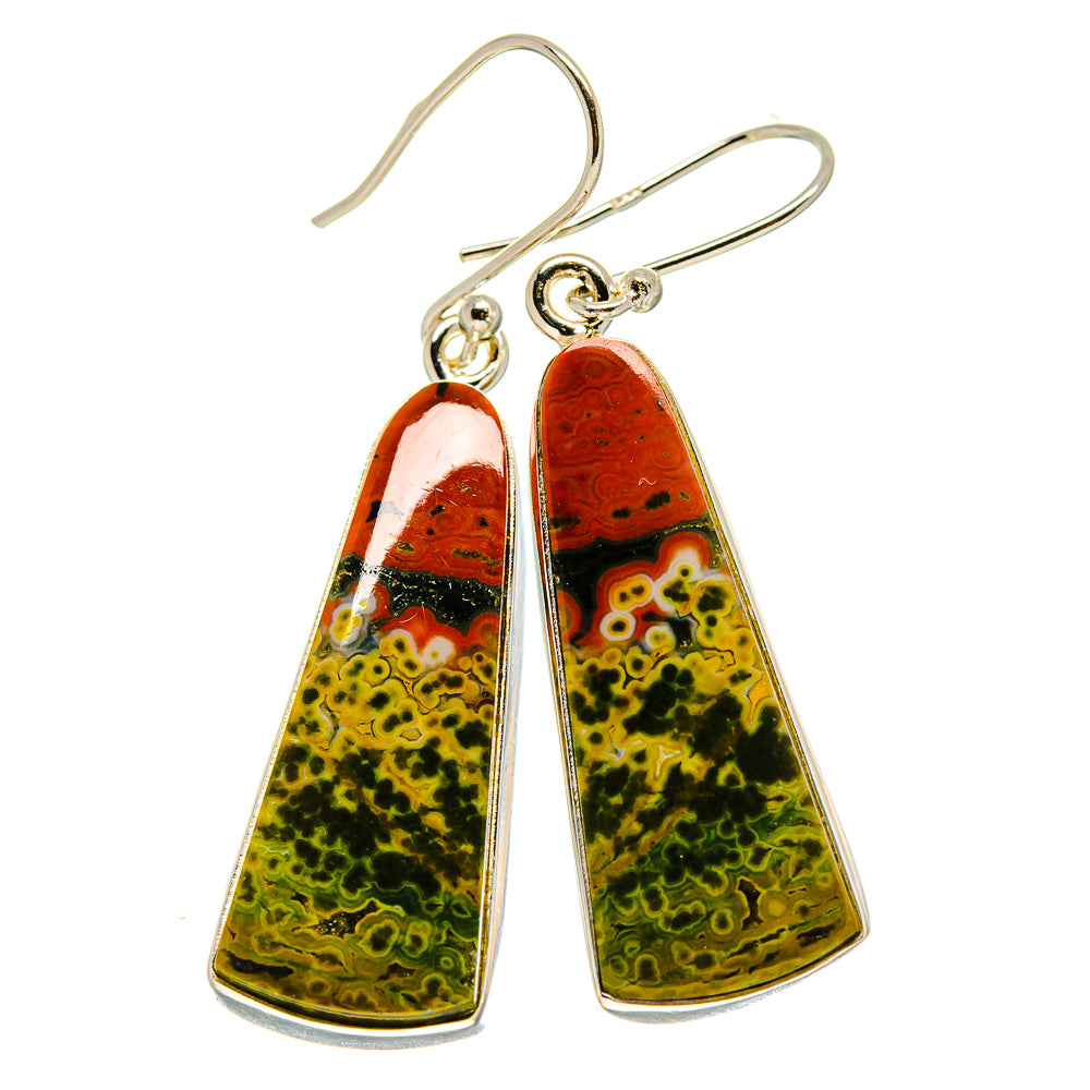 Ocean Jasper Earrings handcrafted by Ana Silver Co - EARR415837