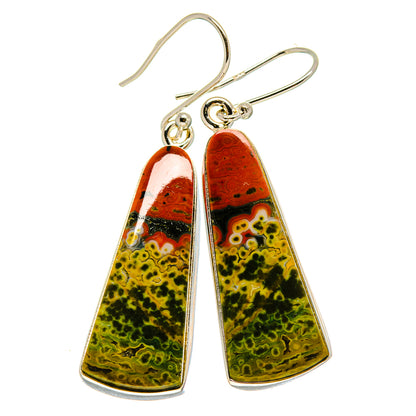 Ocean Jasper Earrings handcrafted by Ana Silver Co - EARR415837